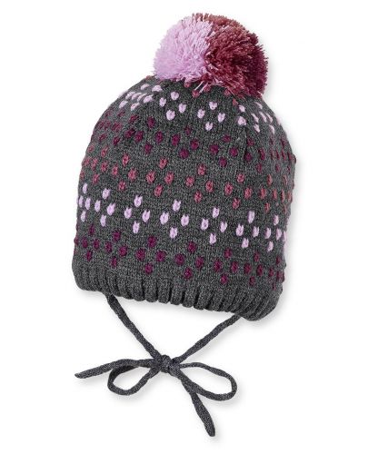 Плетена зимна шапка за момичета Sterntaler - 49 cm, 12-18 месеца - 1