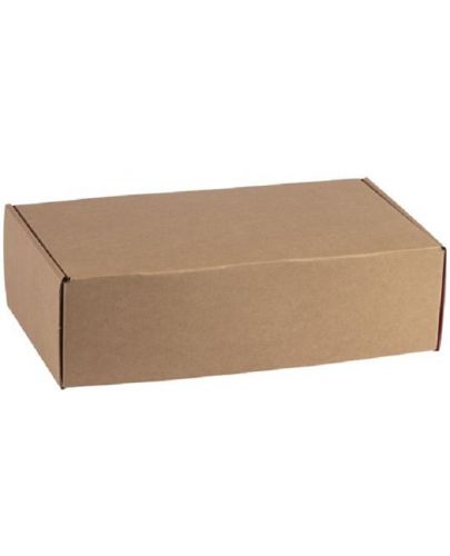 Подаръчна кутия Giftpack - 33 x 18.5 x 9.5 cm, крафт и сиво - 1