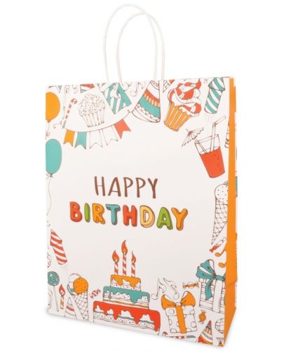 Подаръчна торбичка - Happy Birthday, XL - 1