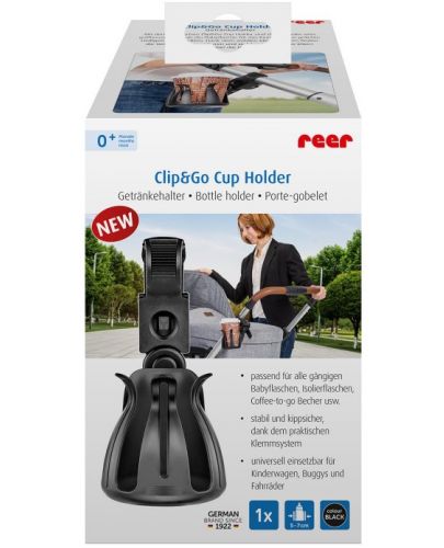 Поставка за чаша и шише за количка Reer - Clip&Go - 6