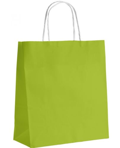 Подаръчна торбичка Giftpack - 35 x 14 x 40 cm, с усукани дръжки, светлозелена - 1
