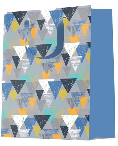 Подаръчна торба S. Cool - цветни триъгълници, М, 12 броя - 1