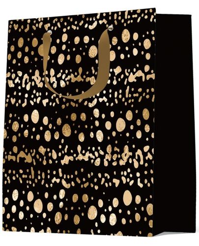 Подаръчна торба S. Cool - черна със златисто, L, 12 броя - 1