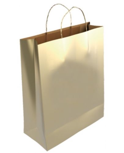 Подаръчна торбичка IPA - Крафт, златиста, L - 1