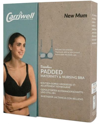 Подплатен сутиен за кърмене Carriwell, размер XL, черен - 6