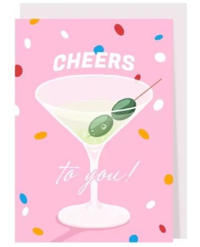 Поздравителна картичка Creative Goodie - Cheers to you - 1