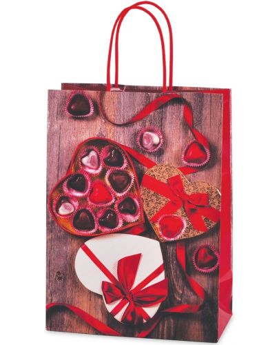 Подаръчна торбичка - Бонбониера, червена, L - 1