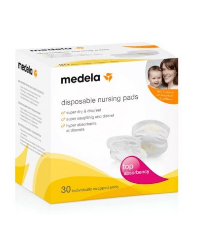 Подплънки за кърма Medela - Safe&Dry Ultra Thin, 30 броя - 2