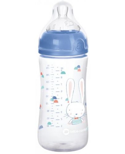 Полипропиленова бутилка Bebe Confort - Emotion, Sweet Bunny, 270 ml, синя - 1
