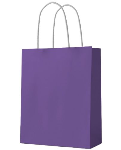 Подаръчна торба S. Cool - крафт, лилава, L, 12 броя - 1