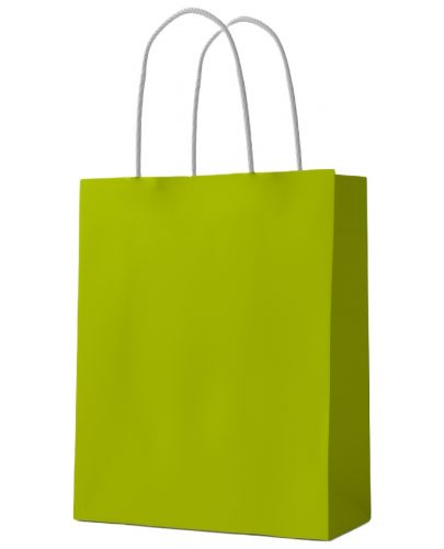 Подаръчна торба S. Cool - крафт, зелена, М, 12 броя - 1