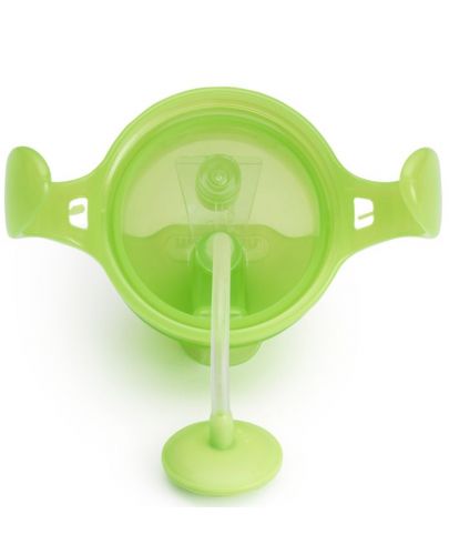 Преходна чаша с дръжки Munchkin - Click Lock Weighted Straw, зелена - 4