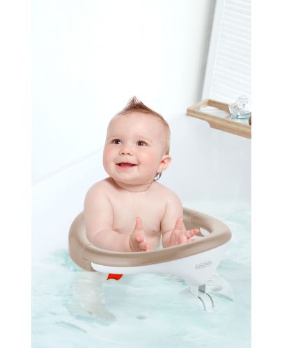 Противоплъзгаща седалка за баня и хранене BabyJem - Бежова - 4