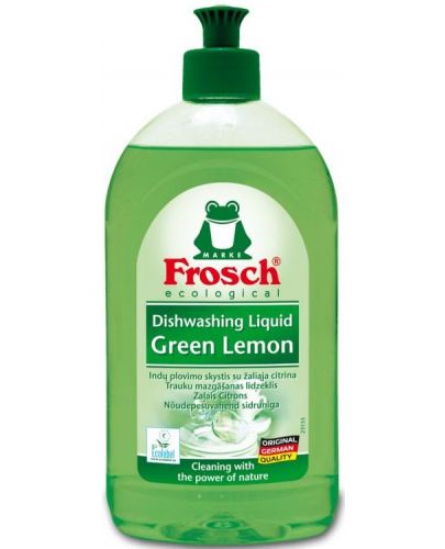 Препарат за миене на бебешки съдове Frosch - Зелен лимон, 500 ml - 1