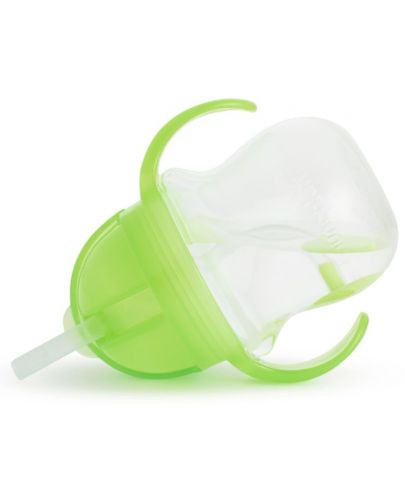 Преходна чаша с дръжки Munchkin - Click Lock Weighted Straw, зелена - 3