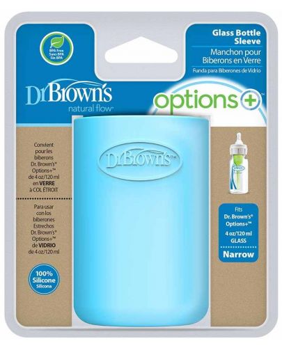 Протектор за стъклено шише Dr.Brown's - Options+ Narrow, 120 ml, Син - 4