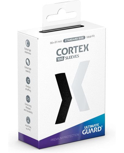 Протектори Ultimate Guard Cortex Sleeves Standard Size, черни (100 бр.) - 1