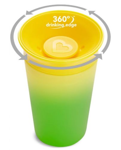 Преходна чаша Munchkin - Miracle 360° Colour Change, 255 ml, жълта - 4