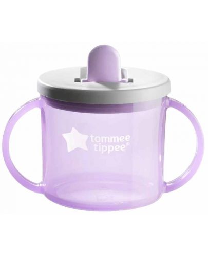 Преходна чаша Tommee Tippee - First cup, 4 м+, 190 ml,  лилава - 1