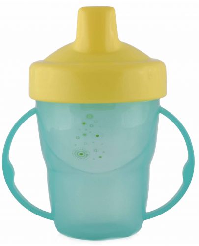 Преходна чаша с дръжки и твърд накрайник Lorelli Baby Care - 210 ml, Зелена - 1
