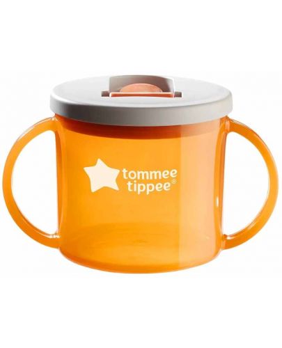 Преходна чаша Tommee Tippee - First cup, 4 м+, 190 ml, оранжева - 2