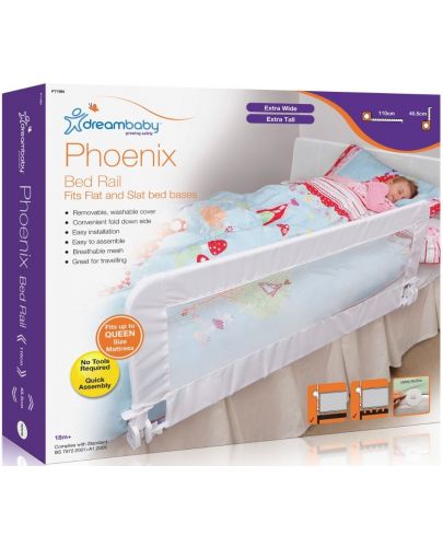 Преграда за легло Dreambaby - Phoenix, бяла - 4