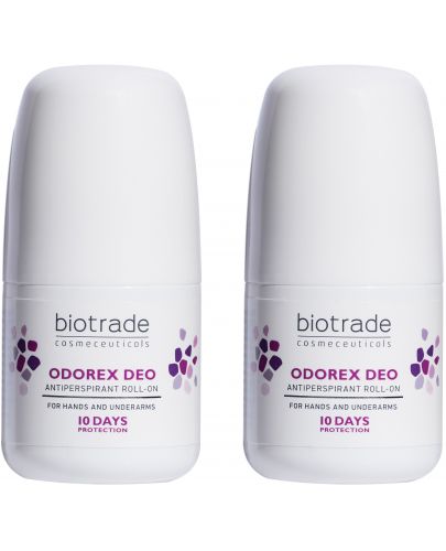 Biotrade Комплет против изпотяване - Рол-он Odorex Deo, 2 х 40 ml - 1