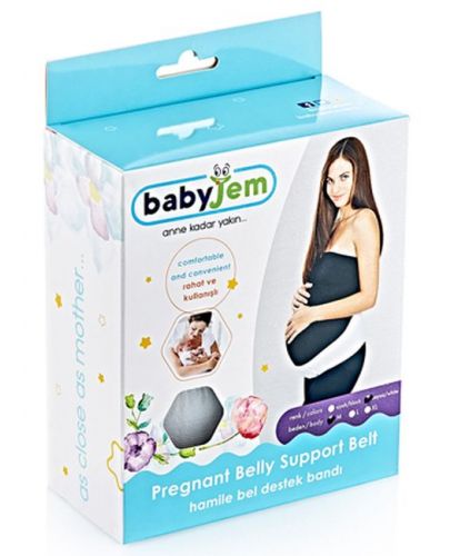 Придържащ колан за бременни BabyJem - Black, размер L - 2