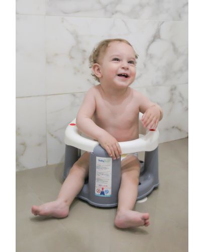 Противоплъзгаща седалка за баня и хранене BabyJem - Бяла - 3