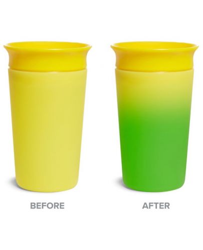 Преходна чаша Munchkin - Miracle 360° Colour Change, 255 ml, жълта - 3