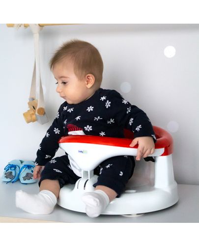Противоплъзгаща седалка за баня и хранене BabyJem - Червена - 10