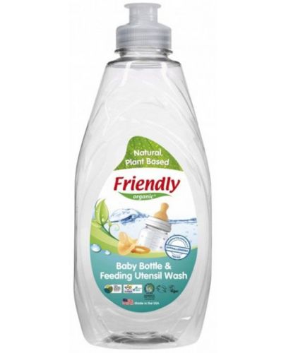 Препарат за ръчно измиване Friendly Organic - За бебешки съдове, 414 ml - 1