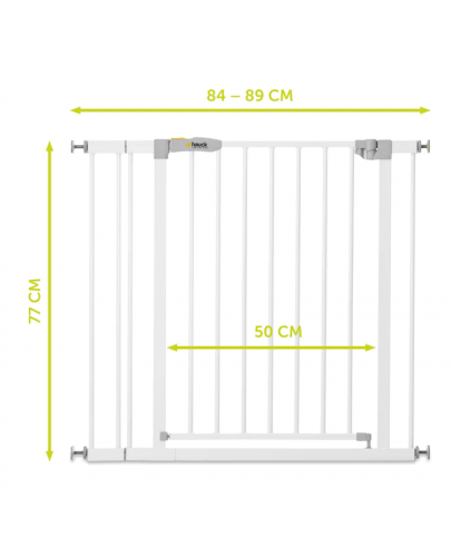 Предпазна преграда за врата Hauck - Open N Stop KD, 9 cm, бяла - 6