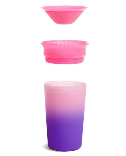 Преходна чаша Munchkin - Miracle 360° Colour Change, 255 ml, розова - 5