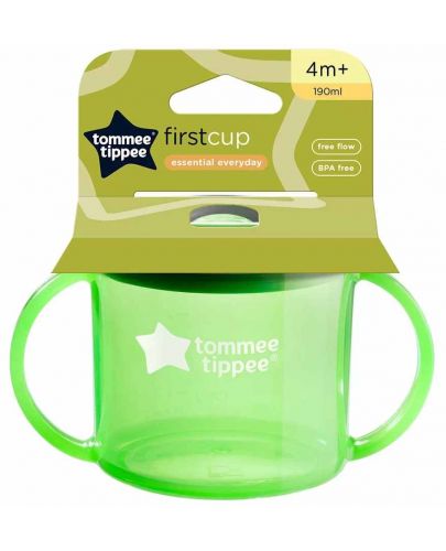 Преходна чаша Tommee Tippee - First cup, 4 м+, 190 ml, зелена - 3