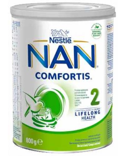 Преходно мляко на прах Nestle Nan - Comfortis 2, 800 g - 1