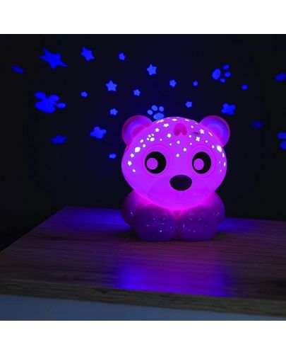 Проектор и нощна лампа Playgro - Мече, розов - 4