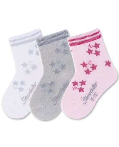 Промо пакет детски чорапи за момиче Sterntaler - 15/16 размер, 4-6 месеца, 3 чифта - 1