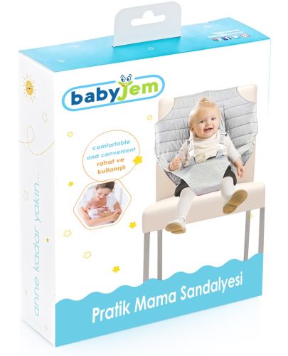 Преносимо столче за хранене BabyJem - Сиво - 4