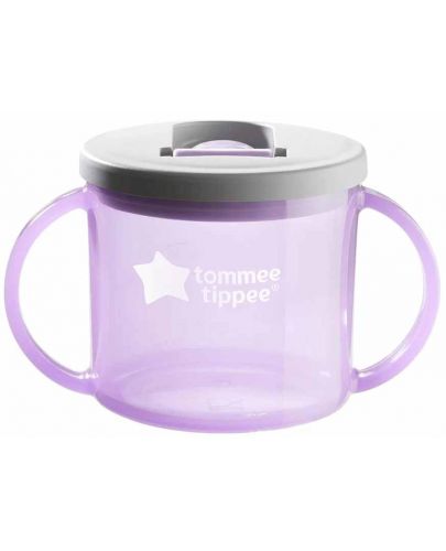 Преходна чаша Tommee Tippee - First cup, 4 м+, 190 ml,  лилава - 2