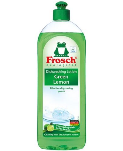 Препарат за миене на бебешки съдове Frosch - Зелен лимон, 750 ml - 1