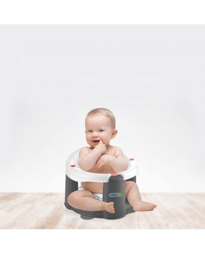 Противоплъзгаща седалка за баня и хранене BabyJem - Бяла - 5