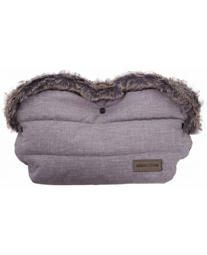 Ръкавица за количка KikkaBoo - Fur, Melange Grey - 1