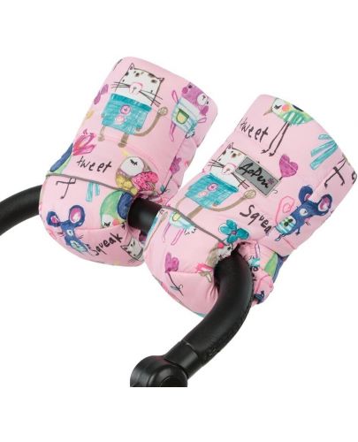 Ръкавици за количка Baby Koala, розови с картинки - 1