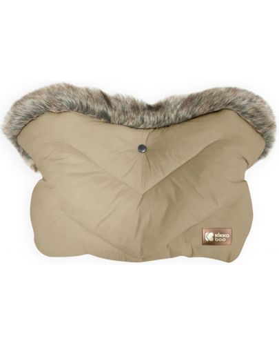 Ръкавица за количка Kikka Boo - Luxury Fur, Beige - 1