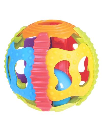 Разноцветна топка дрънкалка Playgro - Shake Rattle and Roll Ball - 1