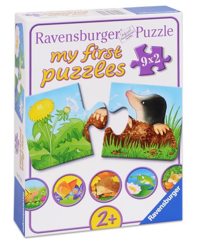 Пъзел Ravensburger от 9 x 2 части - Животинки в градината - 1