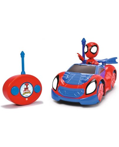 Радиоуправляема кола Jada toys Disney - Кабриолет Роудстър с фигурка Спайди, 1:24 - 1