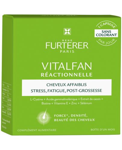 René Furterer Vitalfan Хранителна добавка Reactional, 30 капсули - 1