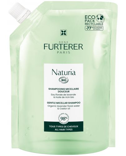 René Furterer Naturia Комплект - Мицеларен шампоан + Еко пълнител, 2 х 400 ml - 4